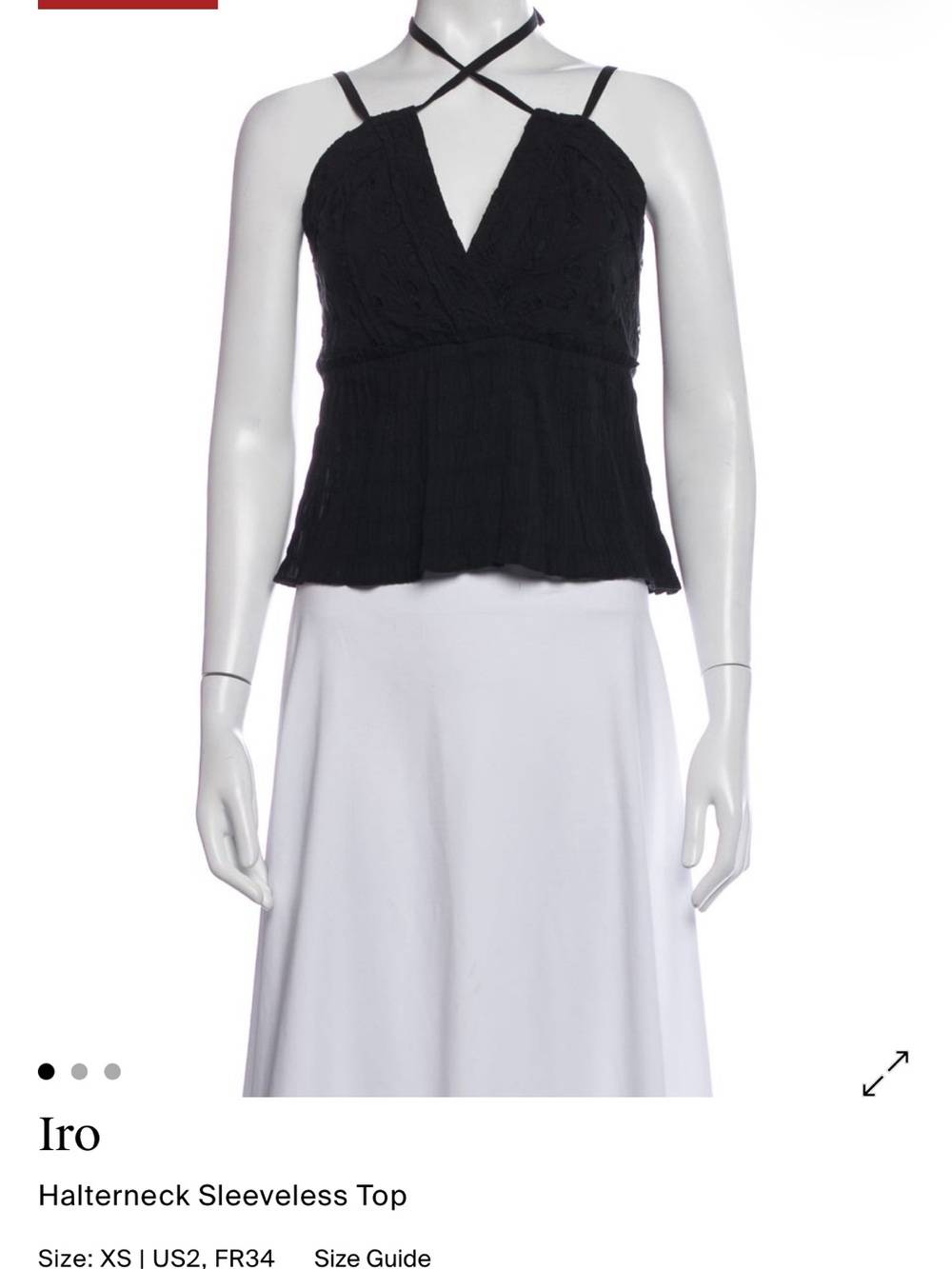 IRO Black Crisscross Halter Camisole